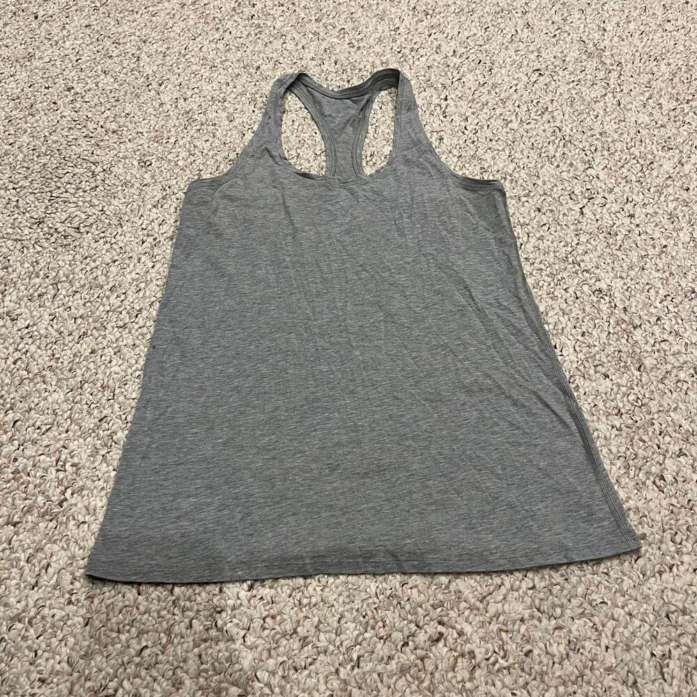 Lululemon Basic Racerback Gray Tank Top Sz 8 Activewear Running Casual Workout